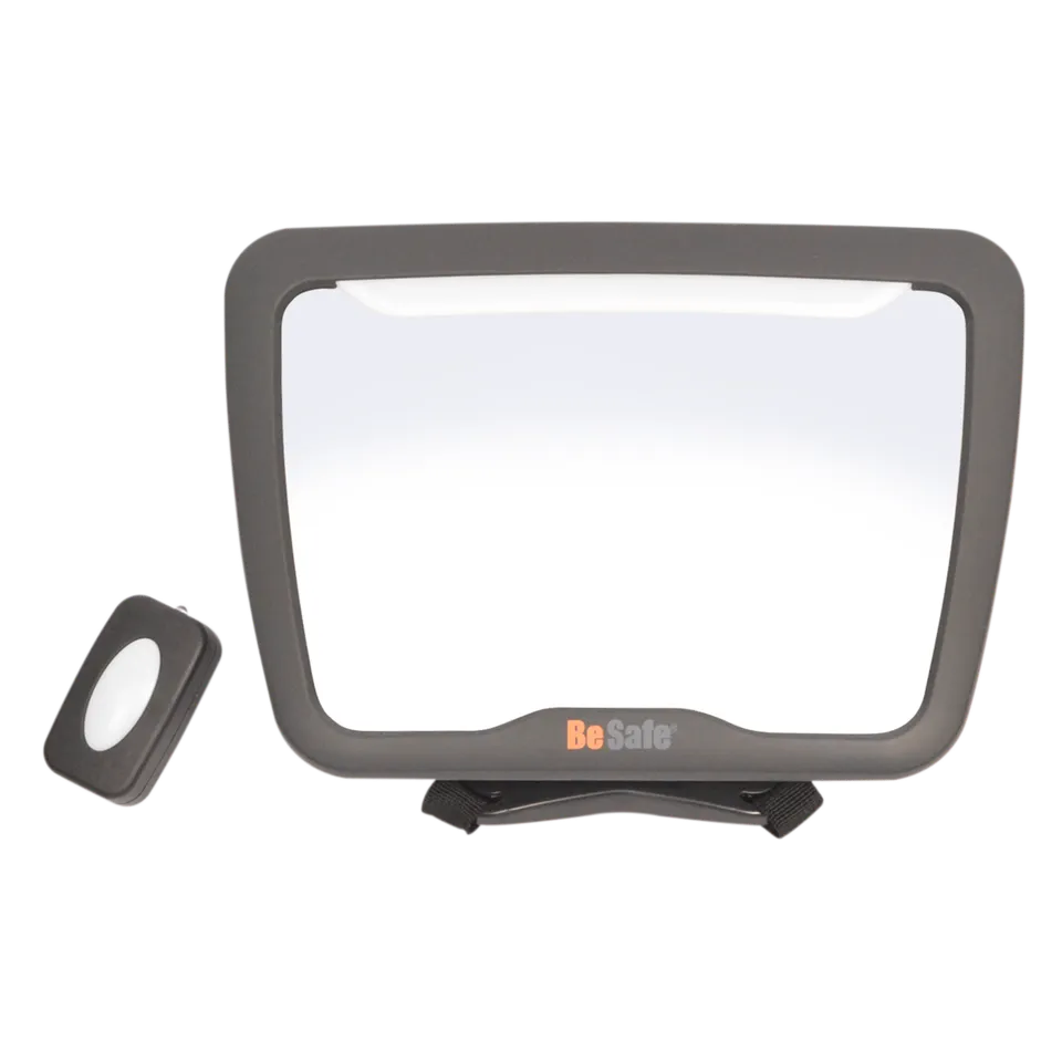 besafe-baby-mirror-xl-specchietto-auto-genitore-bimbo-grande-con-luce-led image 1