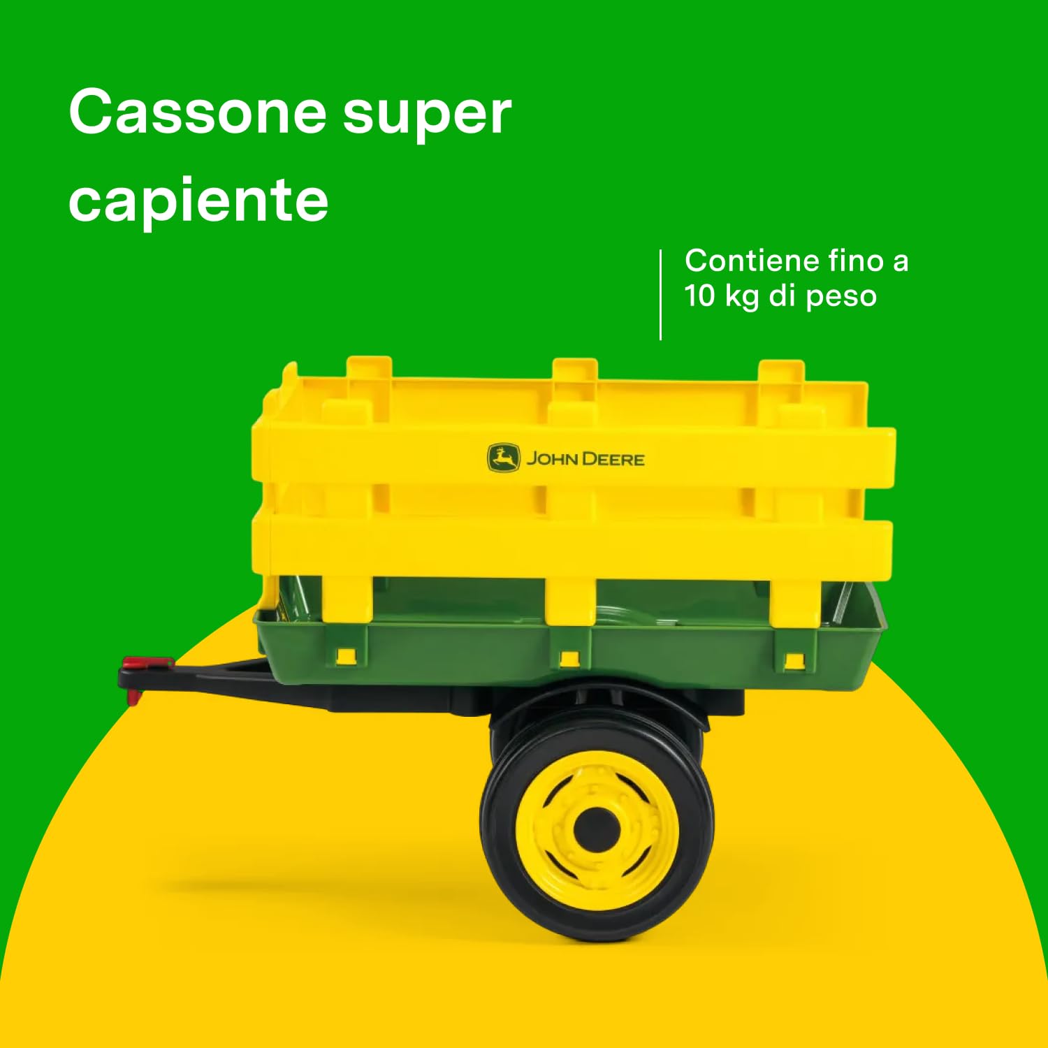 peg-perego-john-deere-stake-side-trailer-rimorchio-a-due-ruote-per-trattore-grou image 5