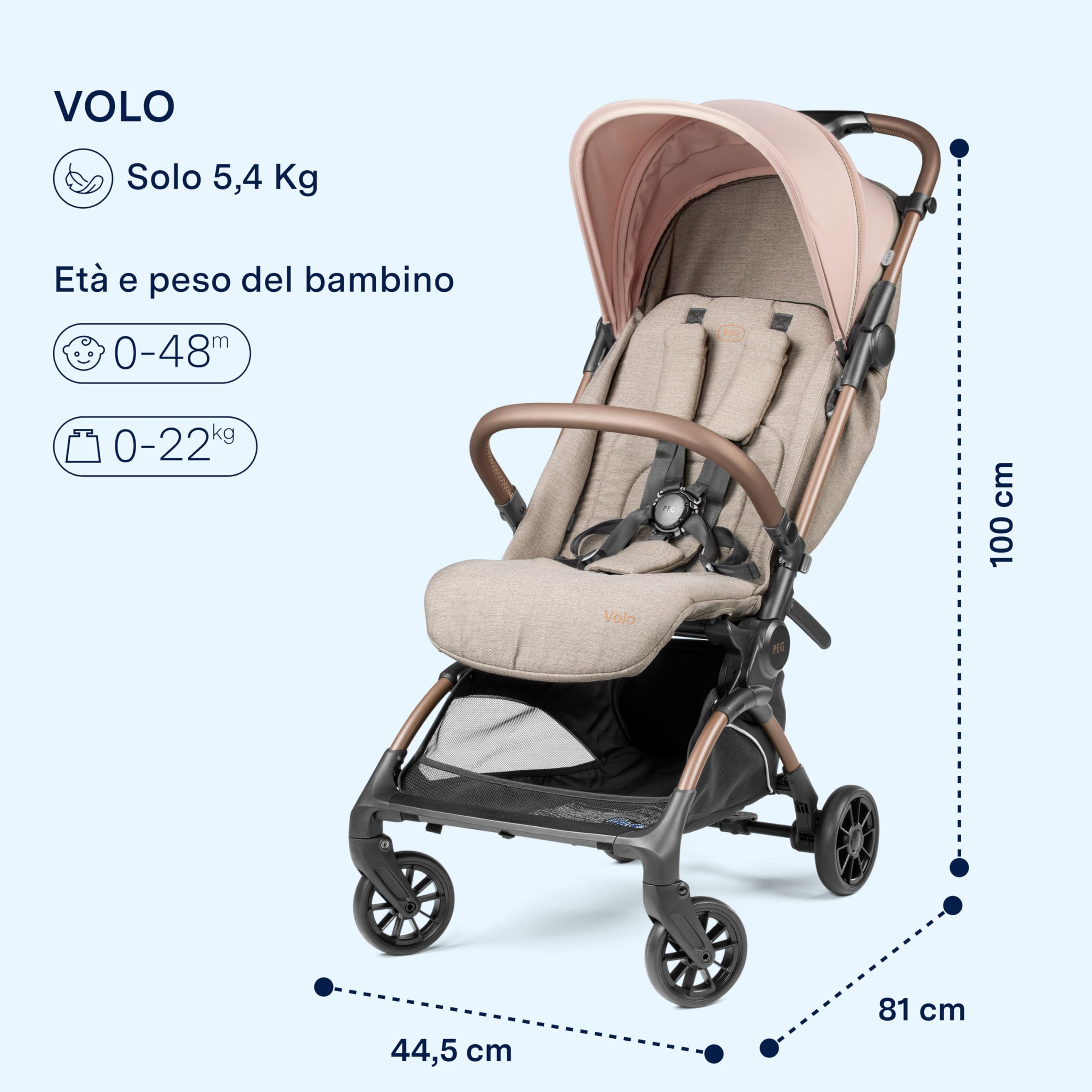 peg-perego-volo-passeggino-leggero-da-viaggio-5-4-kg-fino-a-22-kg-mon-amour image 2