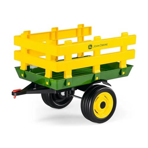 peg-perego-john-deere-stake-side-trailer-rimorchio-a-due-ruote-per-trattore-grou image 7