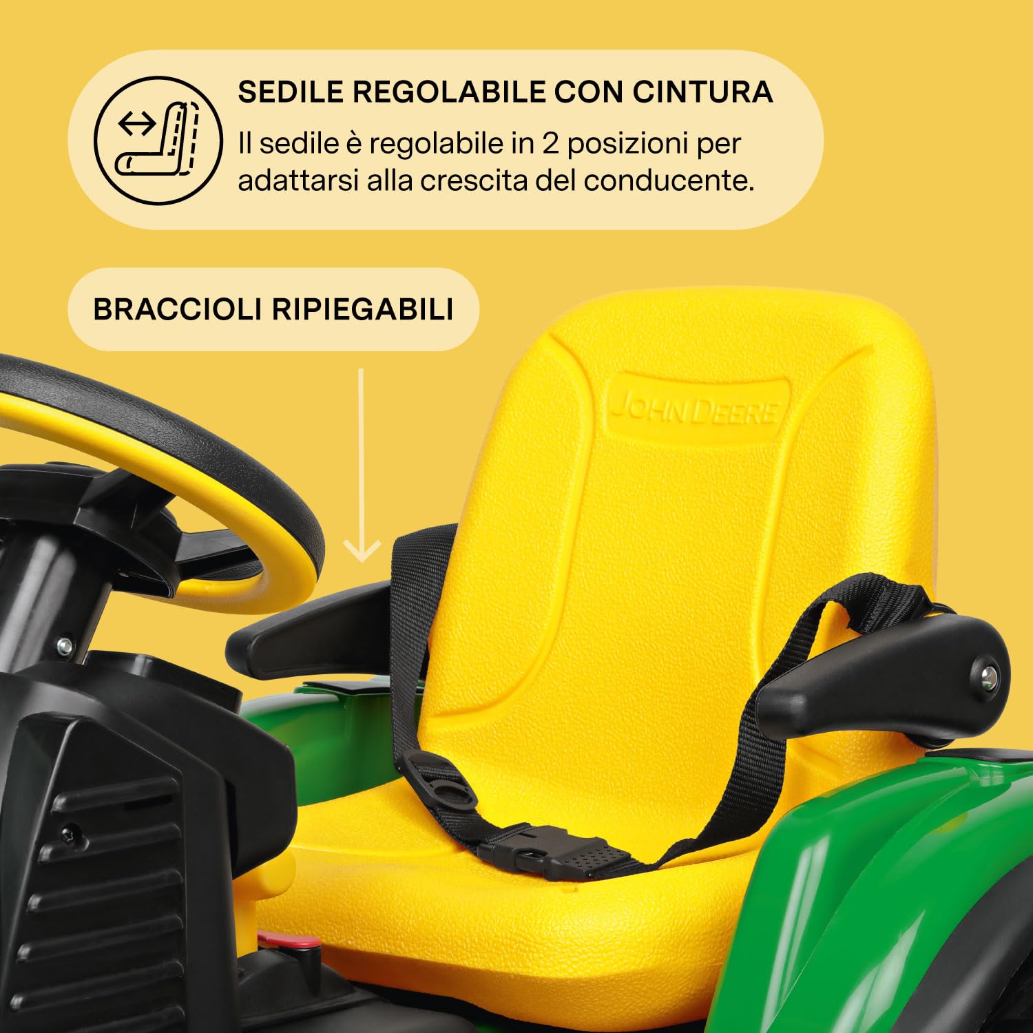 peg-perego-john-deere-rc-tractor-trattore-elettrico-12v-con-rimorchio-e-telecoma image 8