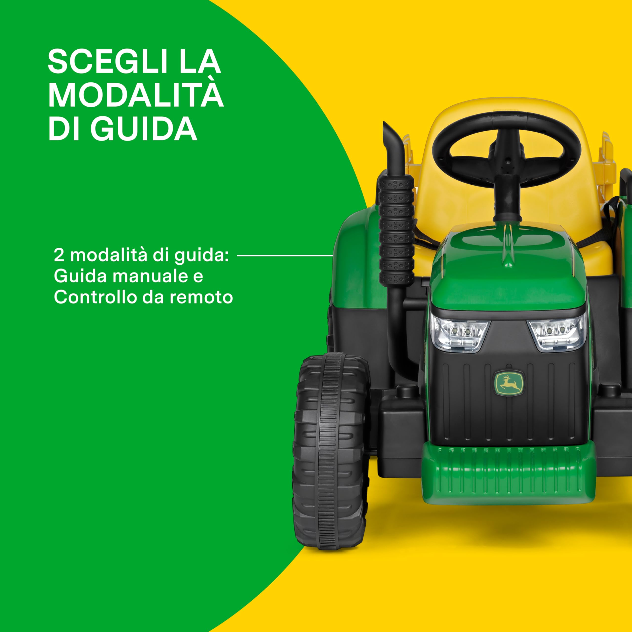 peg-perego-john-deere-farm-power-trattore-elettrico-12v-con-rimorchio-e-telecoma image 5