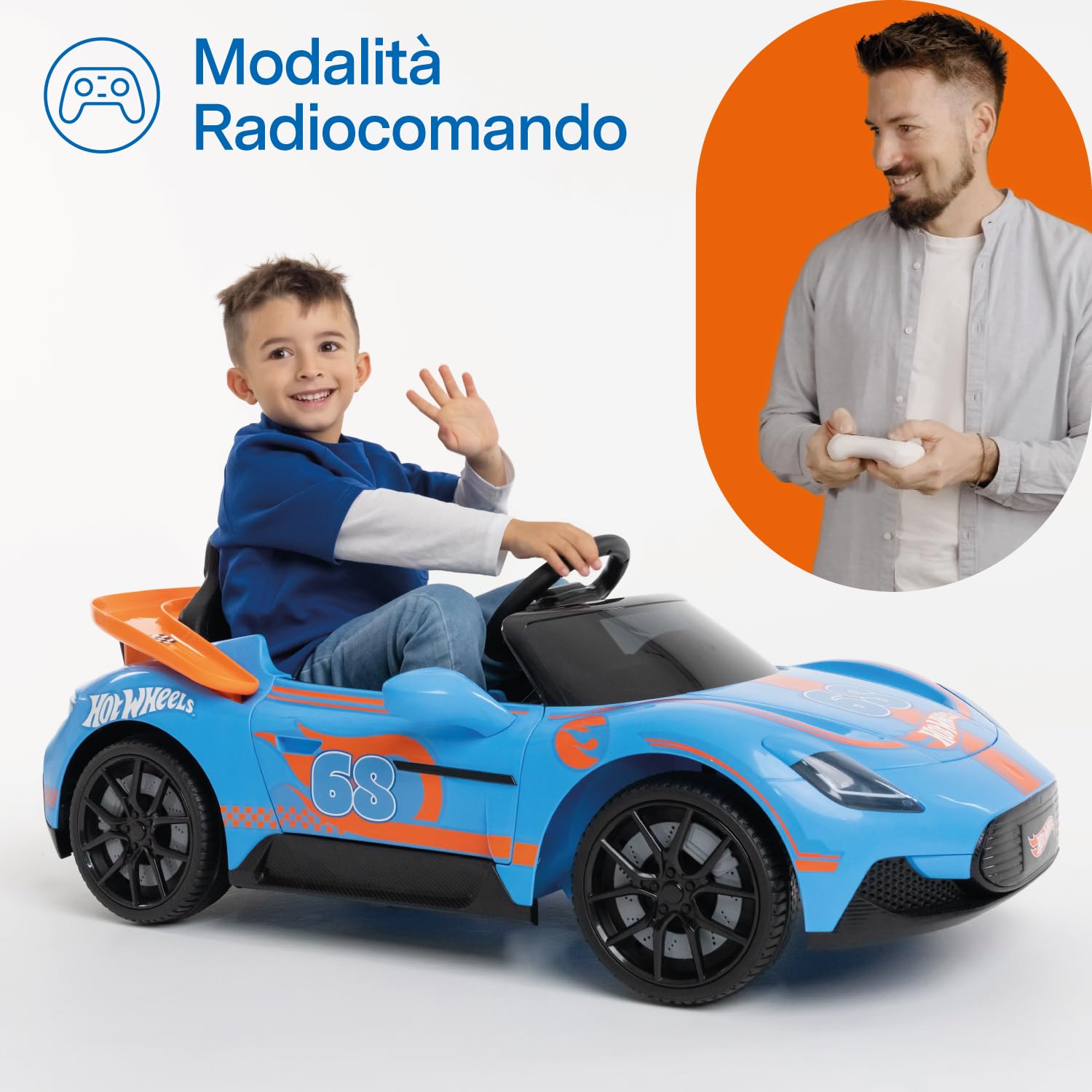 peg-perego-hot-wheels-rc-12v-auto-elettrica-cavalcabile-con-telecomando-18m image 5