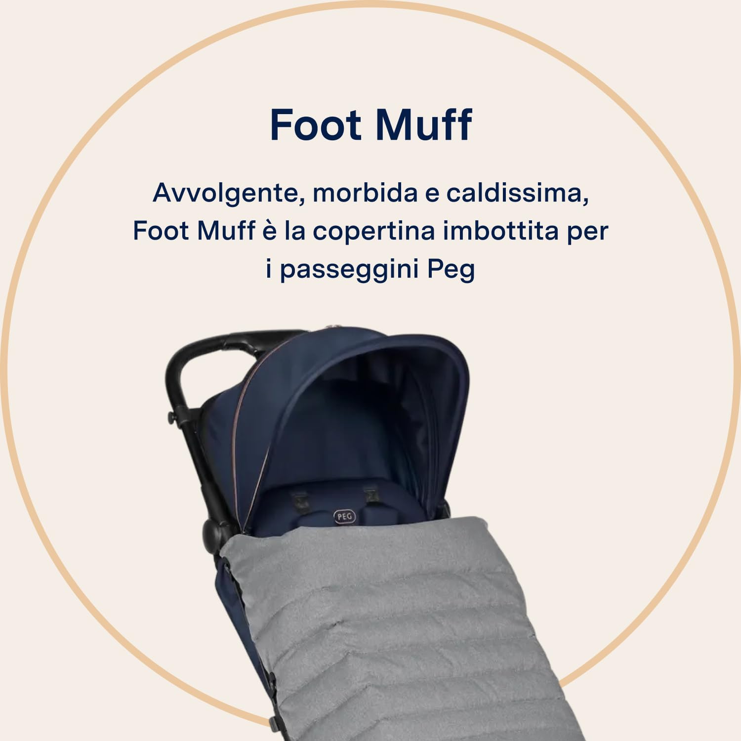 peg-perego-foot-muff-sacco-passeggino-invernale-imbottito image 2