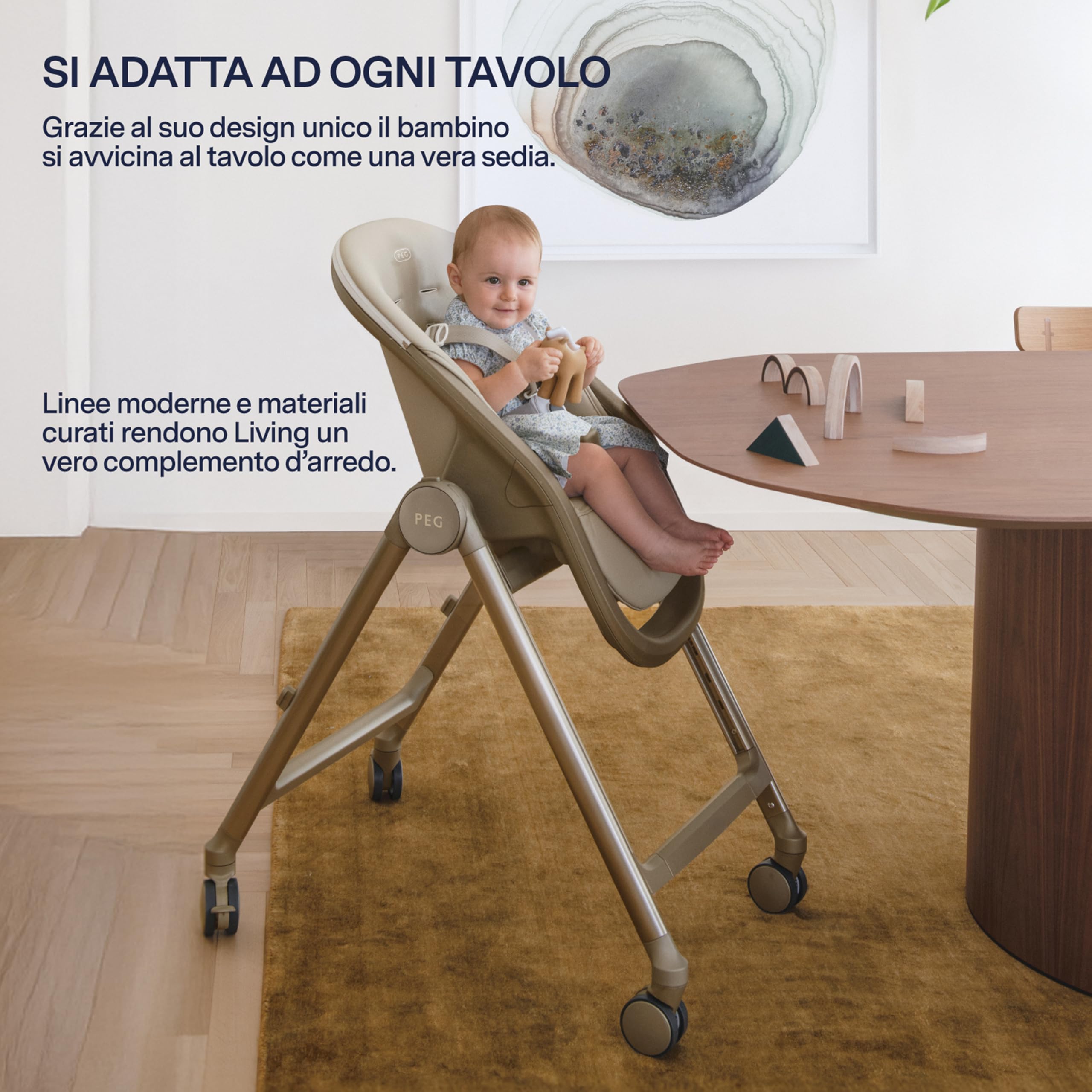peg-perego-living-seggiolone-pappa-sdraietta-0-3-anni-0-15-kg-sage image 5