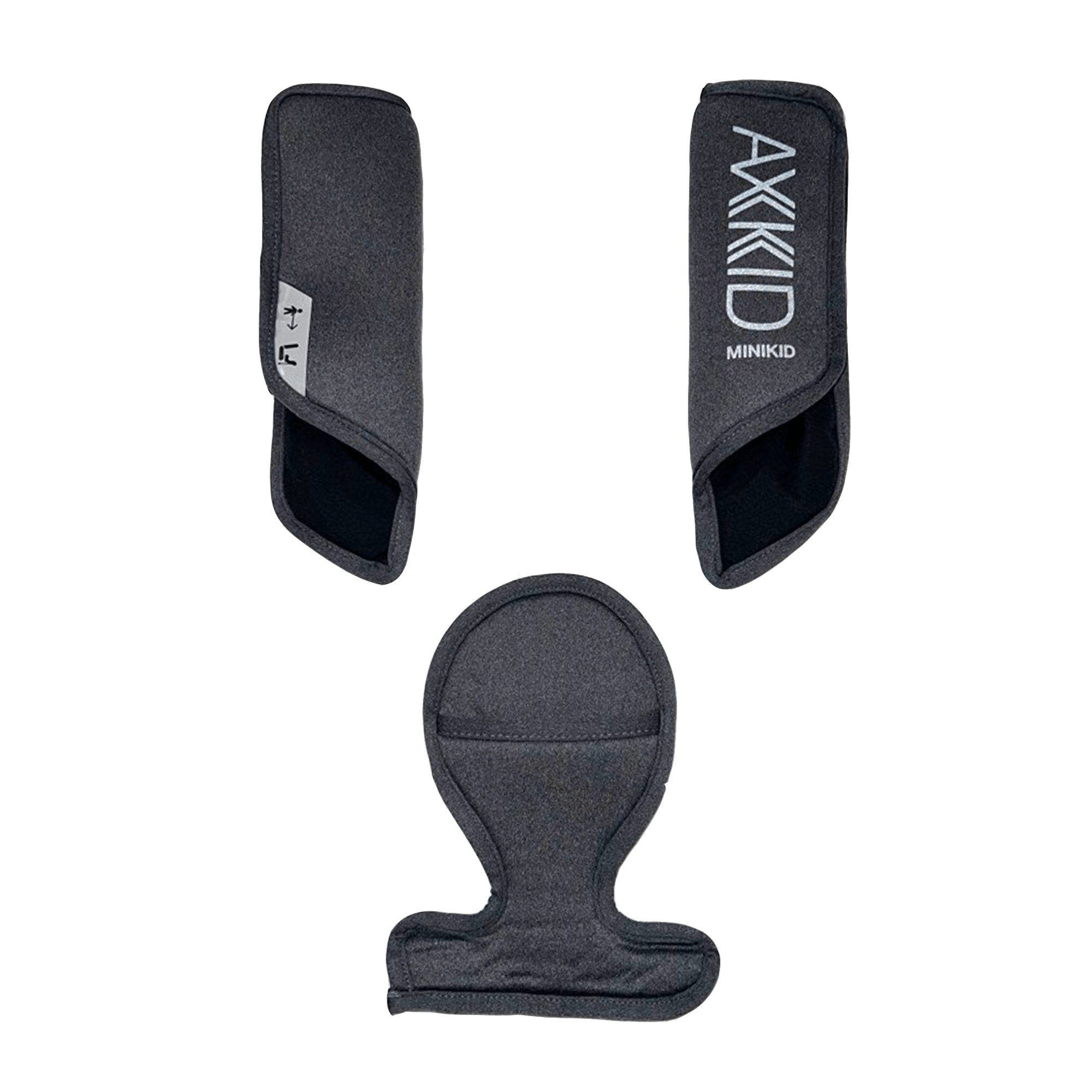 axkid-minikid-3-spallacci-coprifibbia-set-3-pezzi-tar-e-granite-melange image 1