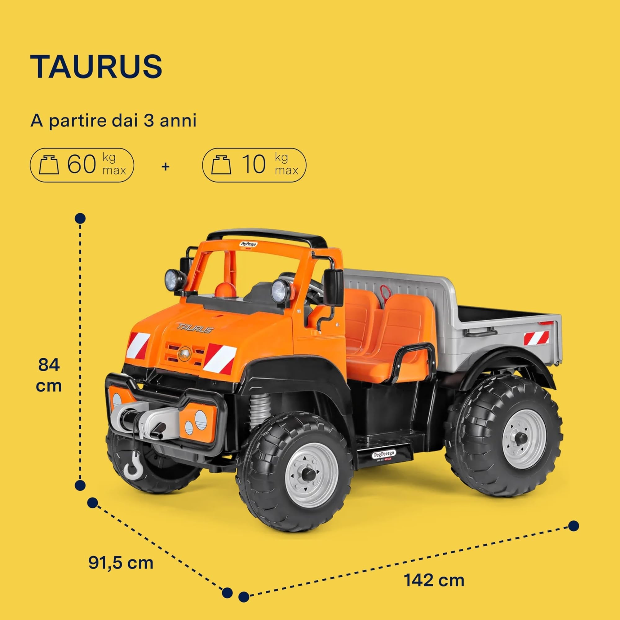 peg-perego-taurus-utility-truck-elettrico-12v-350w-2-posti image 3
