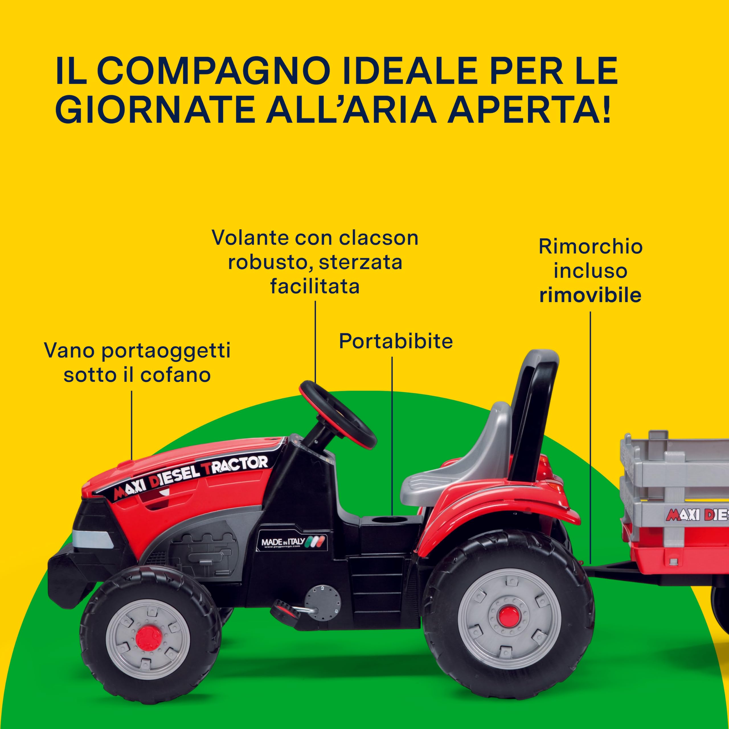 peg-perego-maxi-diesel-tractor-trattore-a-pedali-con-rimorchio-per-bambini-dai-2 image 4