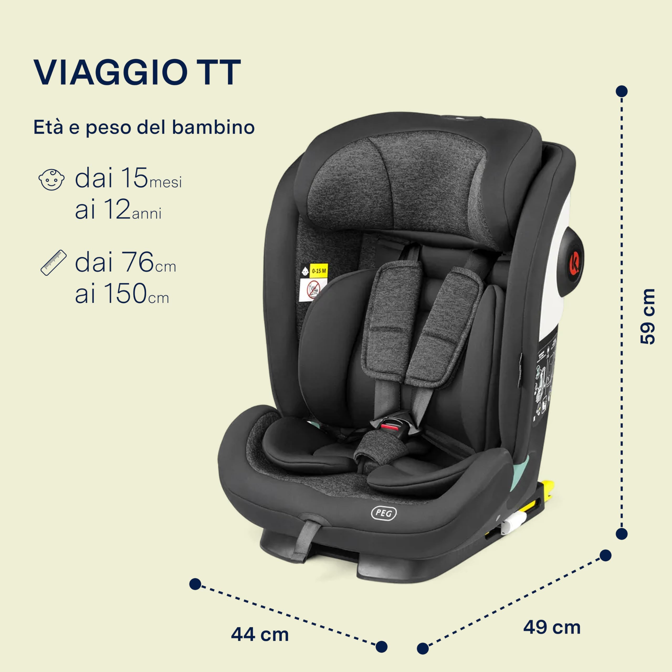 peg-perego-viaggio-tt-seggiolino-auto-evolutivo-i-size-76-150-cm-planet image 2