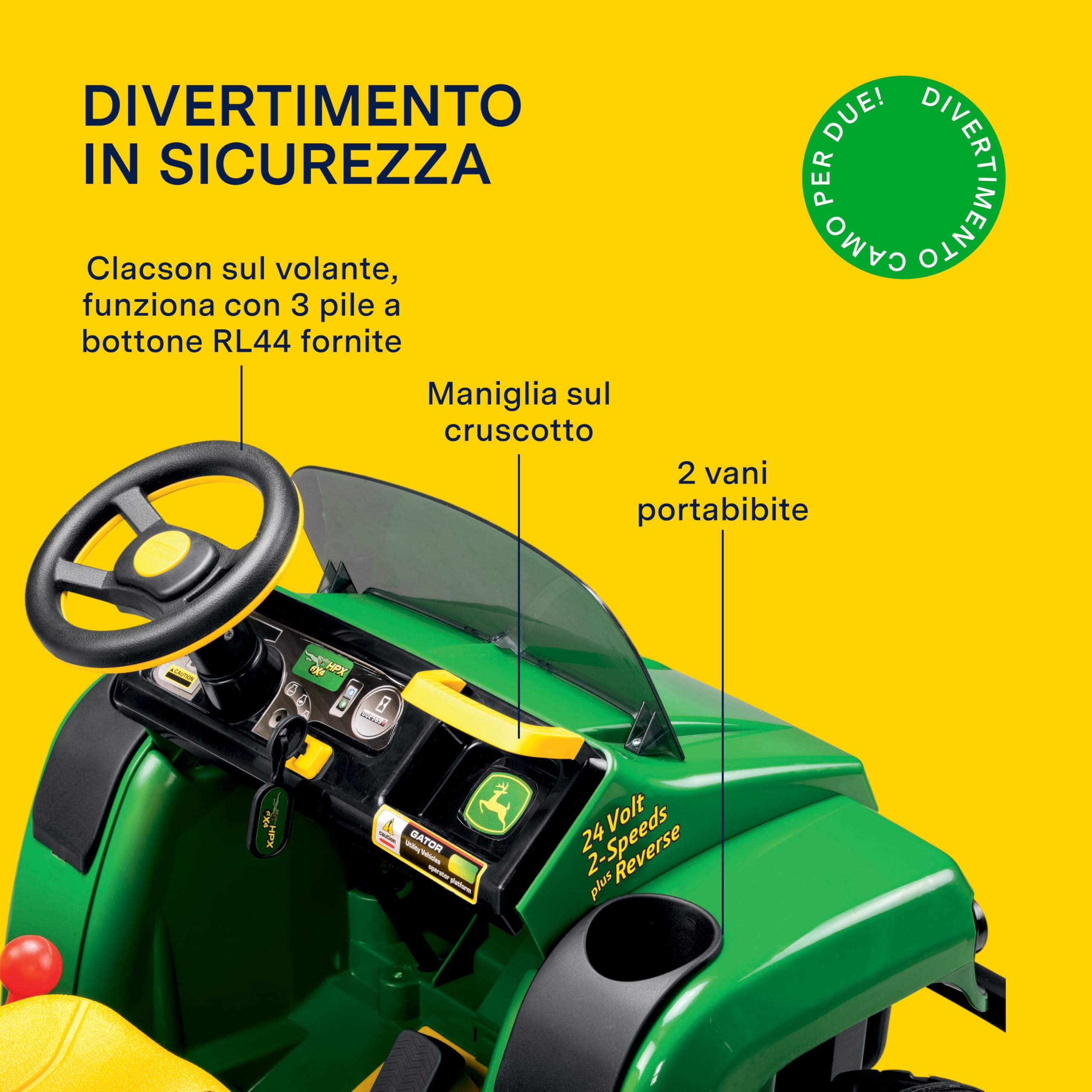 peg-perego-john-deere-gator-hpx-trattore-elettrico-12v-2-posti-3-anni image 4