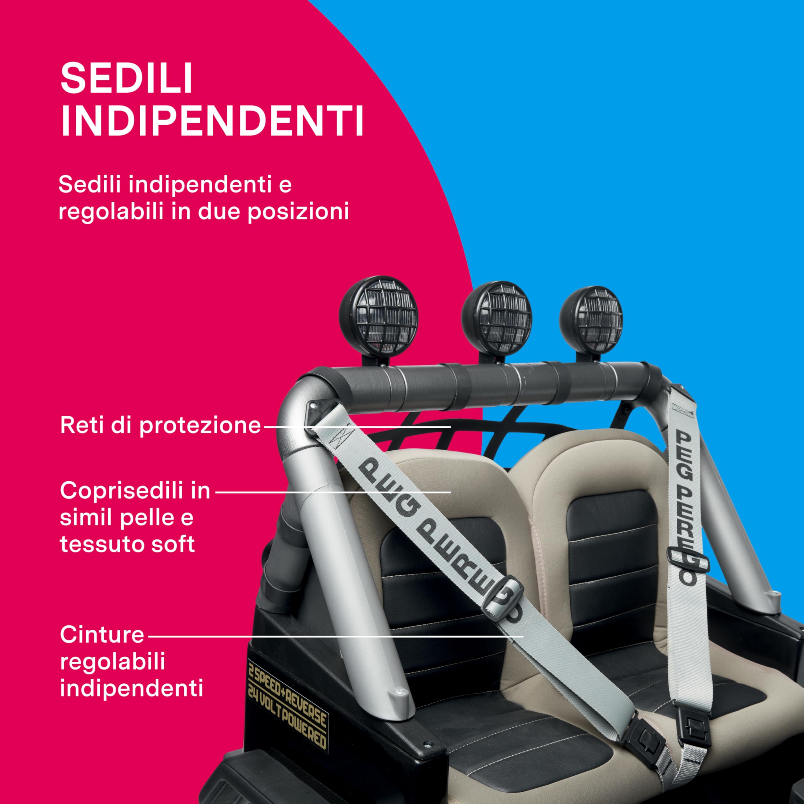 peg-perego-gaucho-xp-fuoristrada-elettrico-24v-con-luci-led-e-radio image 6