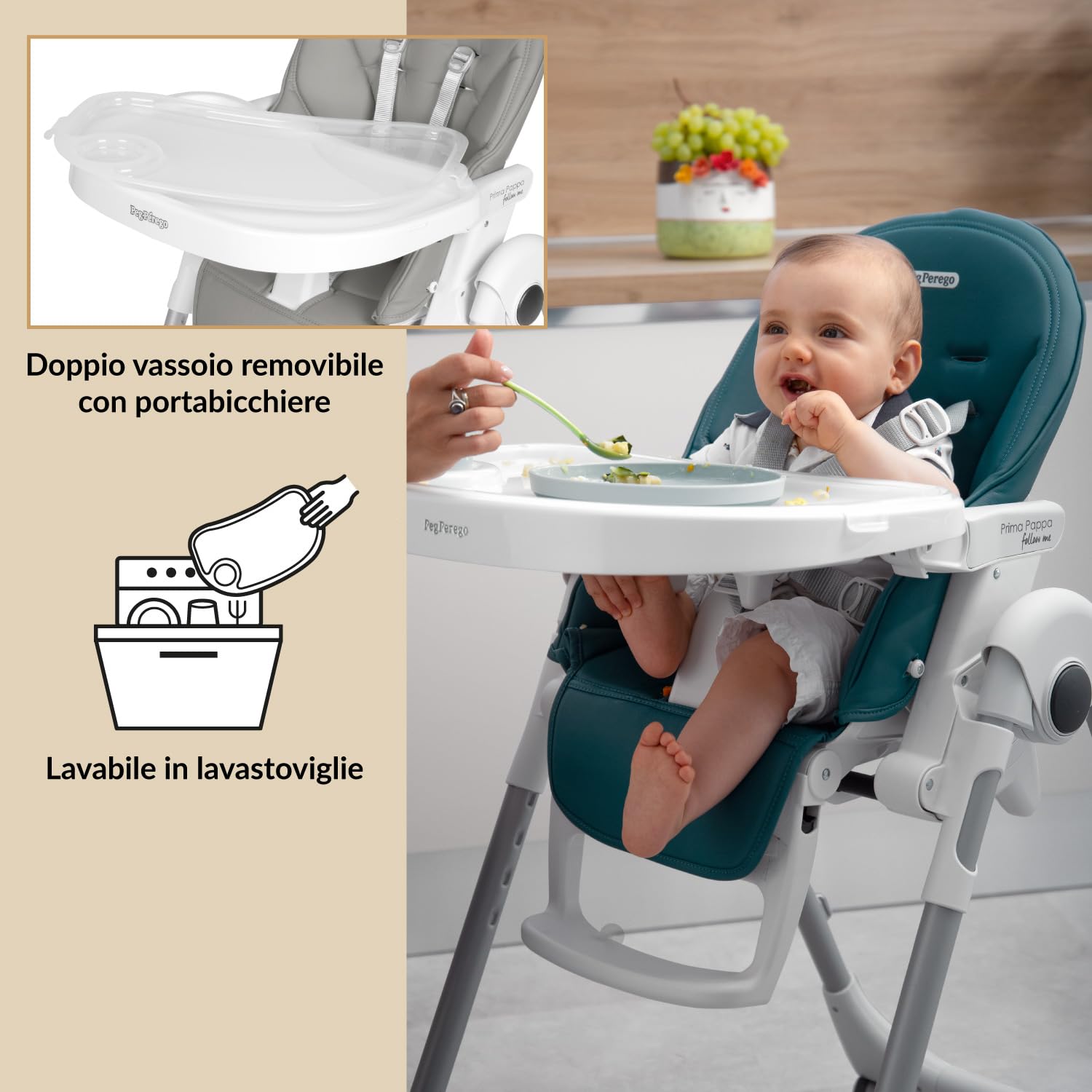 peg-perego-prima-pappa-follow-me-plus-seggiolone-sdraietta-ecopelle-ice image 6