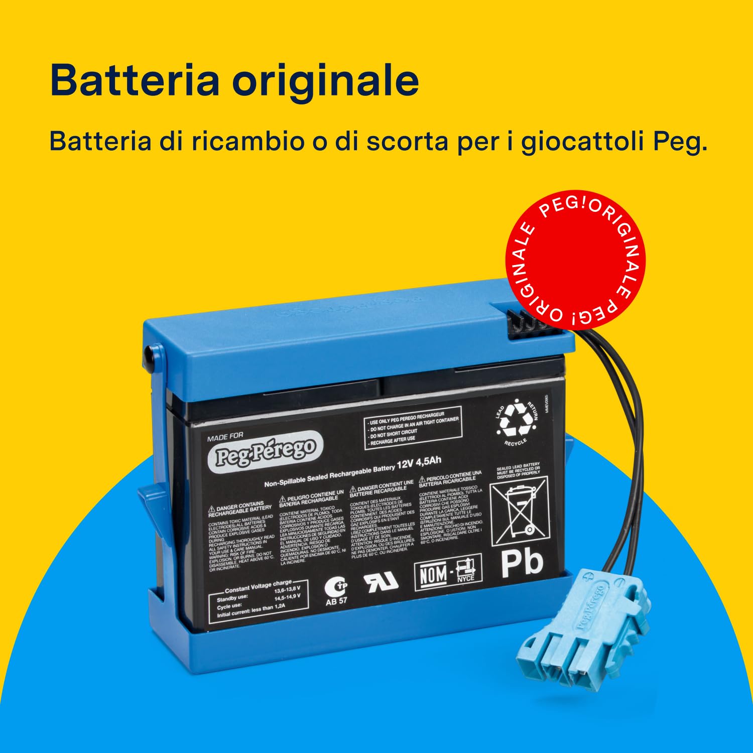 peg-perego-batteria-12v-4-5ah-ricambio-originale-per-vespa-elettrica image 4