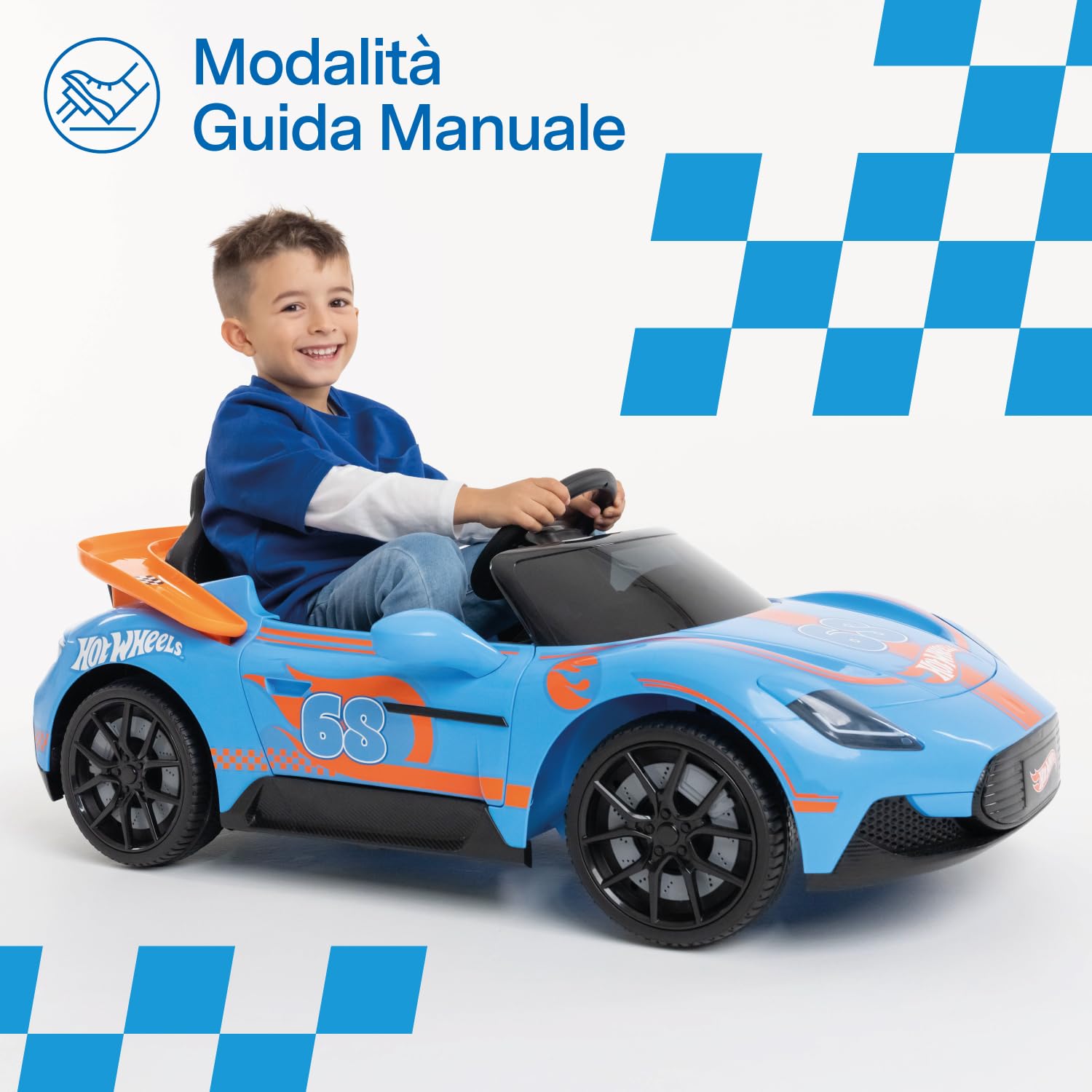 peg-perego-hot-wheels-rc-12v-auto-elettrica-cavalcabile-con-telecomando-18m image 6