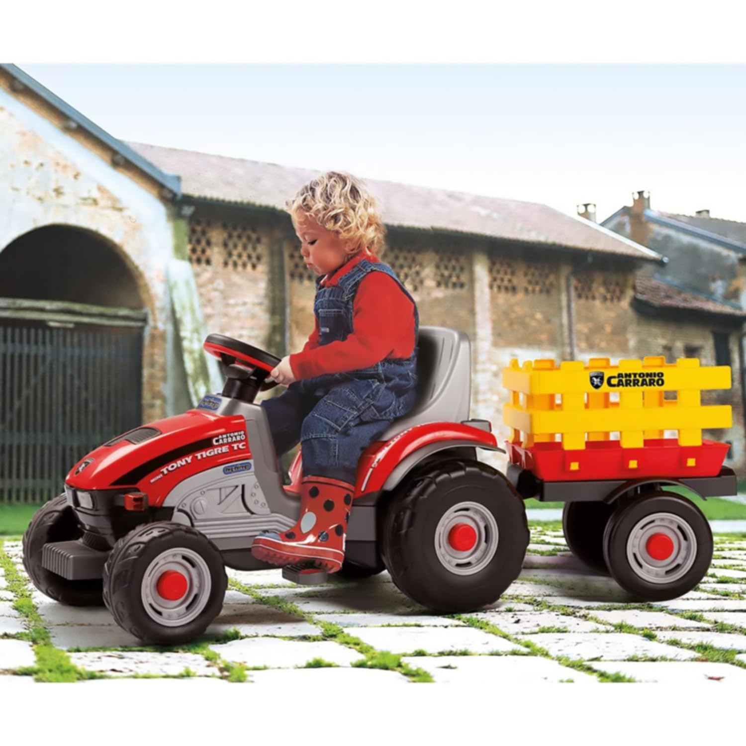 peg-perego-mini-tony-tigre-antonio-carraro-trattore-a-pedali-con-rimorchio-5-kg- image 5