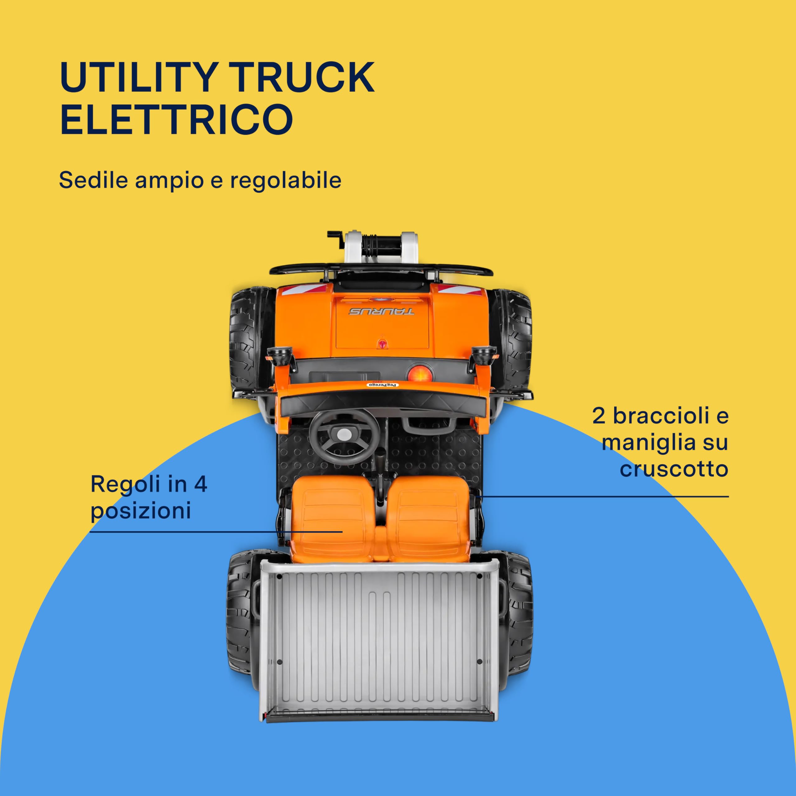 peg-perego-taurus-utility-truck-elettrico-12v-350w-2-posti image 4