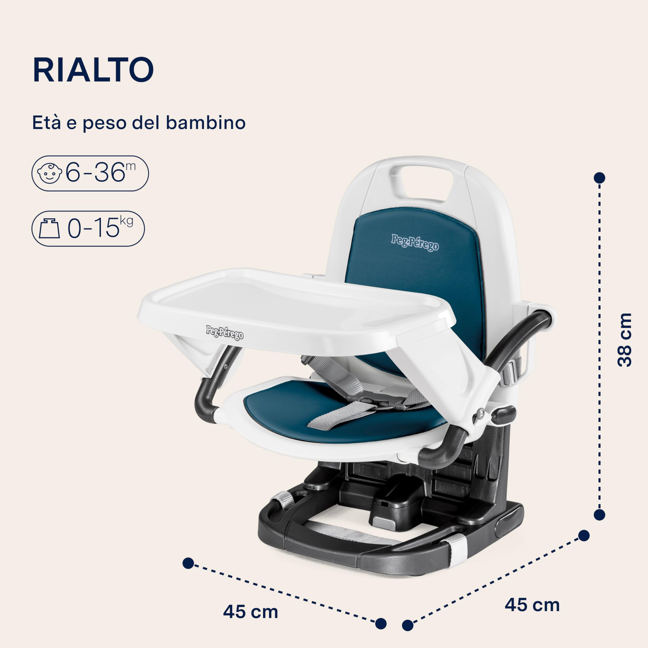 peg-perego-rialto-mint-alzasedia-pappa-portatile-regolabile-6-mesi-3-anni-0-15-k image 2