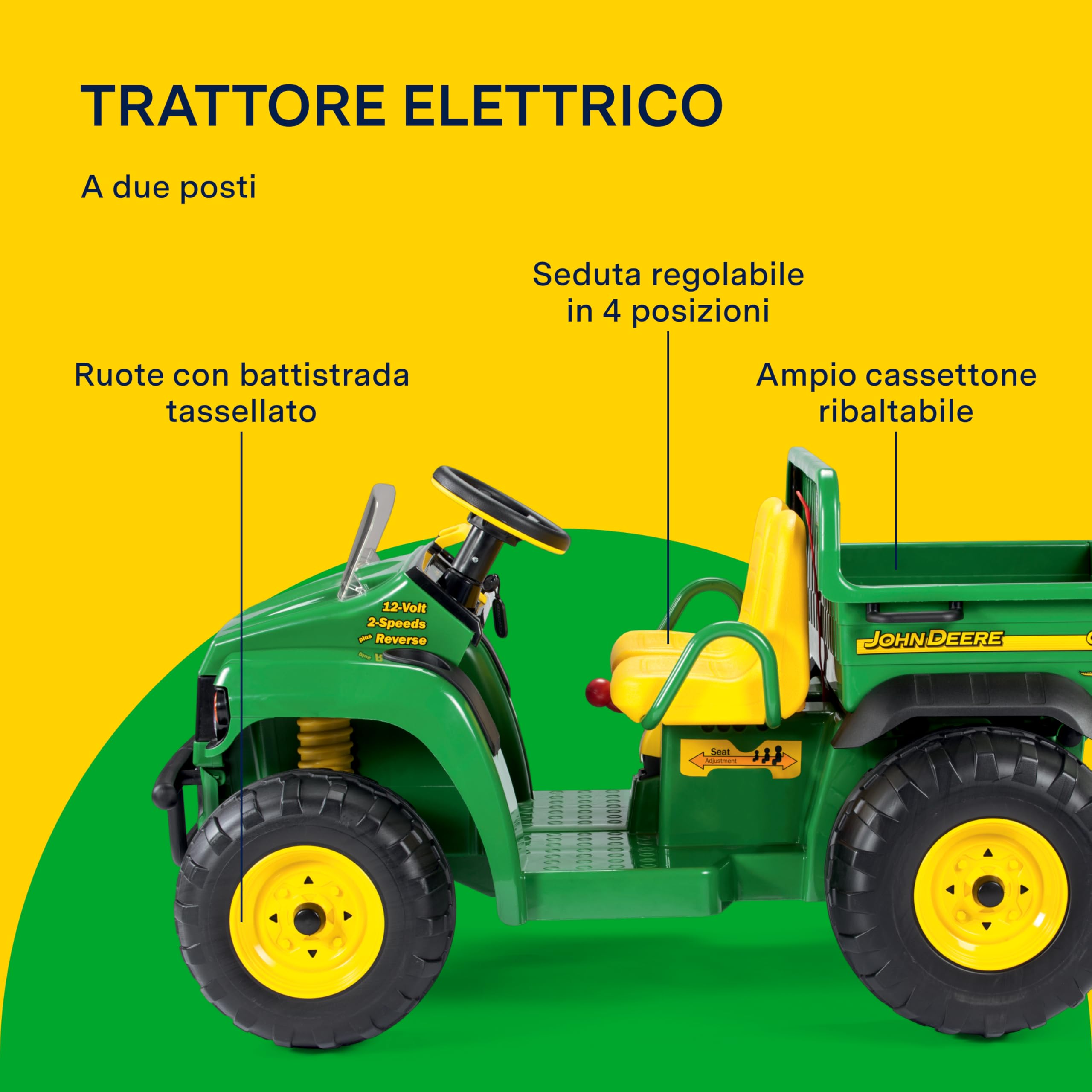 peg-perego-john-deere-gator-hpx-trattore-elettrico-12v-2-posti-3-anni image 3