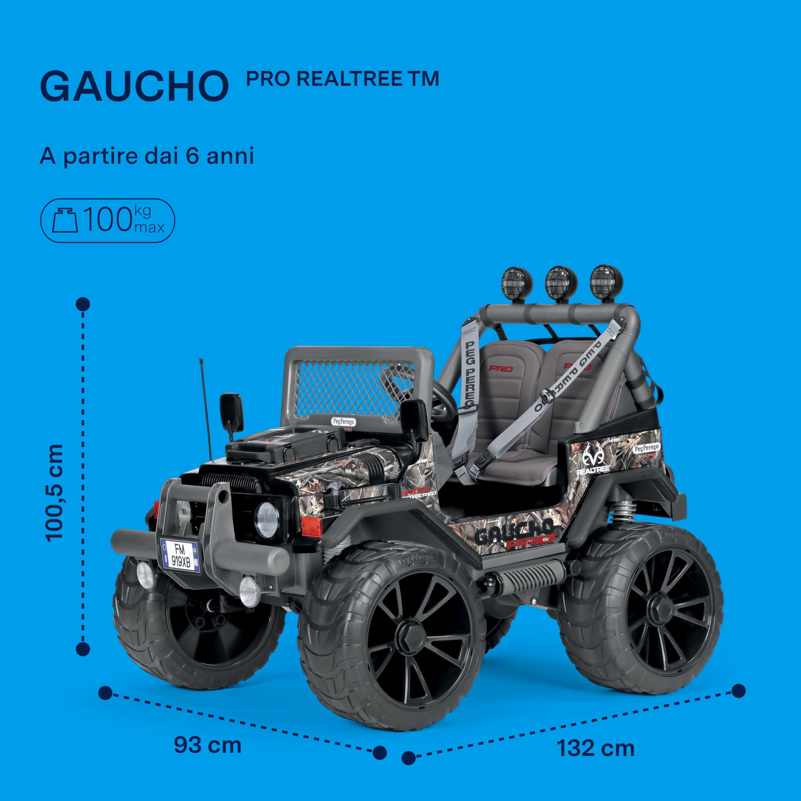 peg-perego-gaucho-pro-realtree-fuoristrada-elettrico-24v-2-posti image 2
