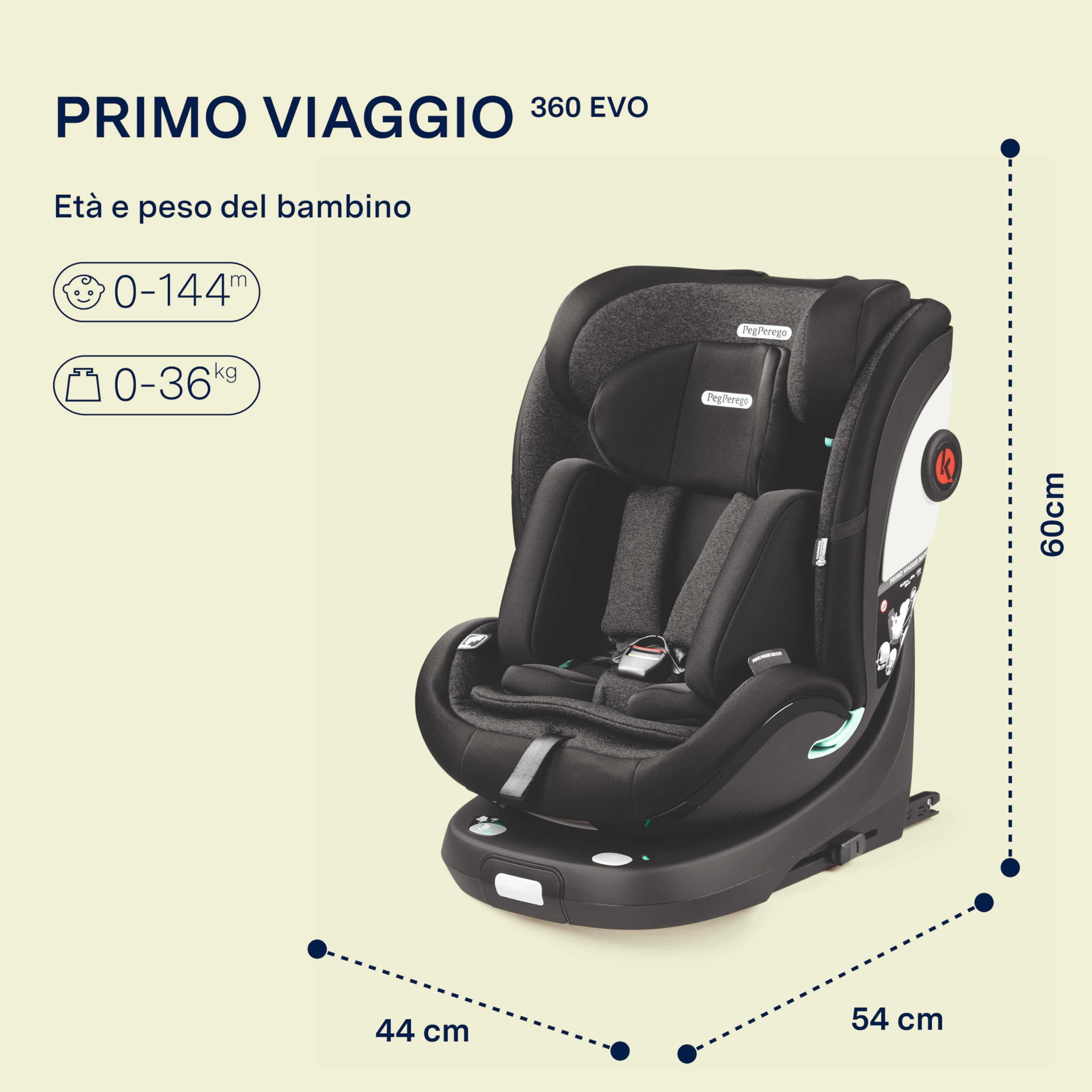 peg-perego-primo-viaggio-360-evo-seggiolino-auto-all-in-one-0-36-kg-planet image 2