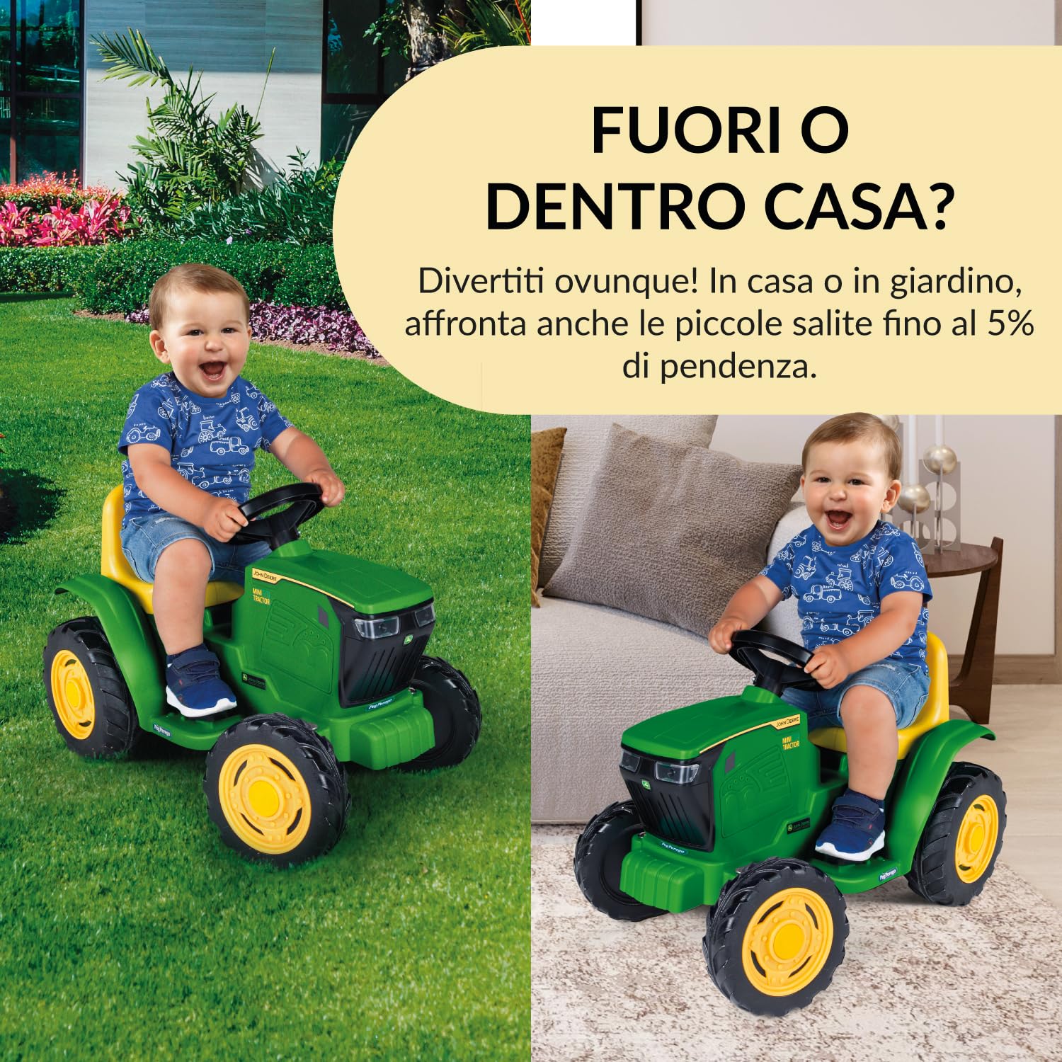 peg-perego-john-deere-mini-tractor-trattore-elettrico-6v-cavalcabile-da-1-anno image 8