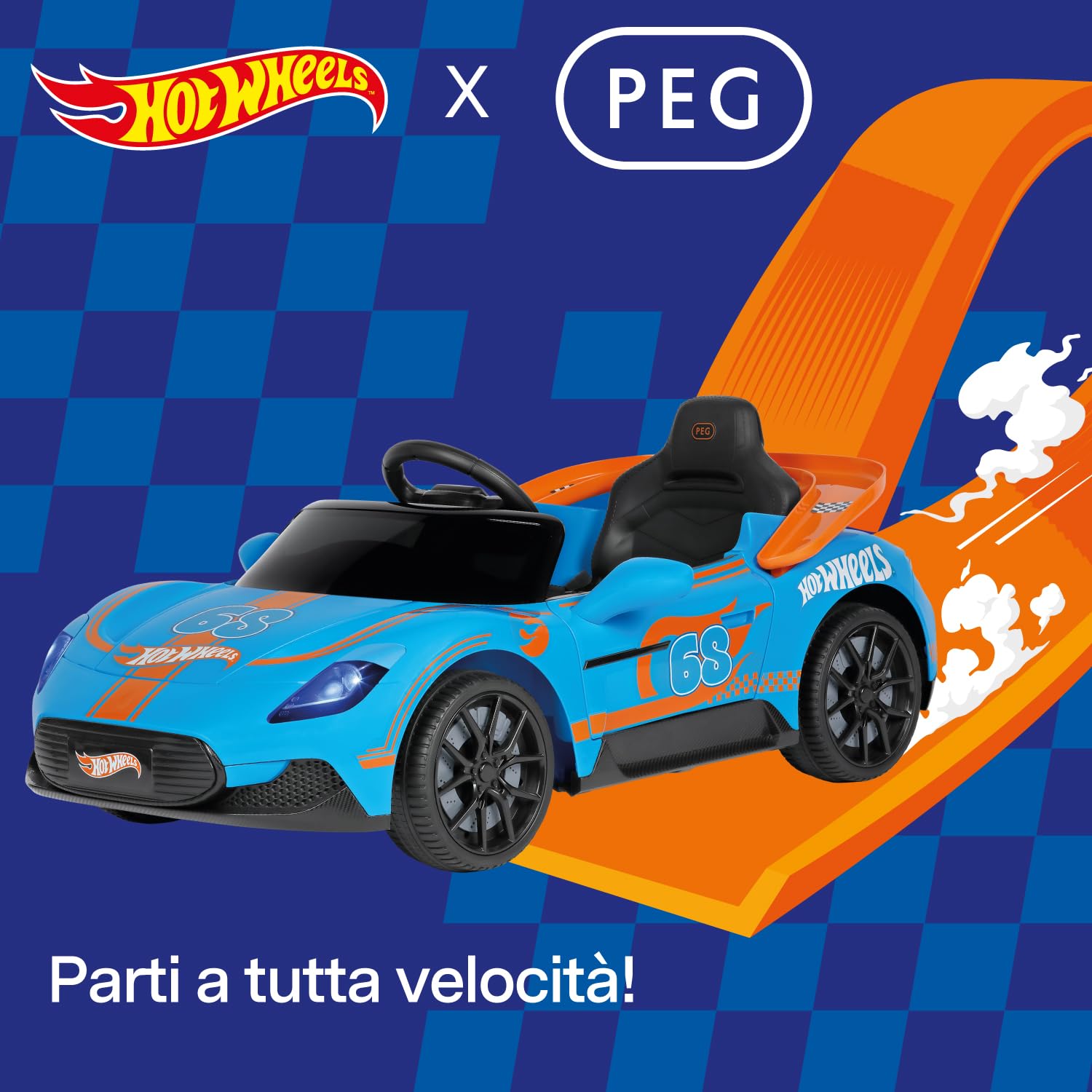 peg-perego-hot-wheels-rc-12v-auto-elettrica-cavalcabile-con-telecomando-18m image 3