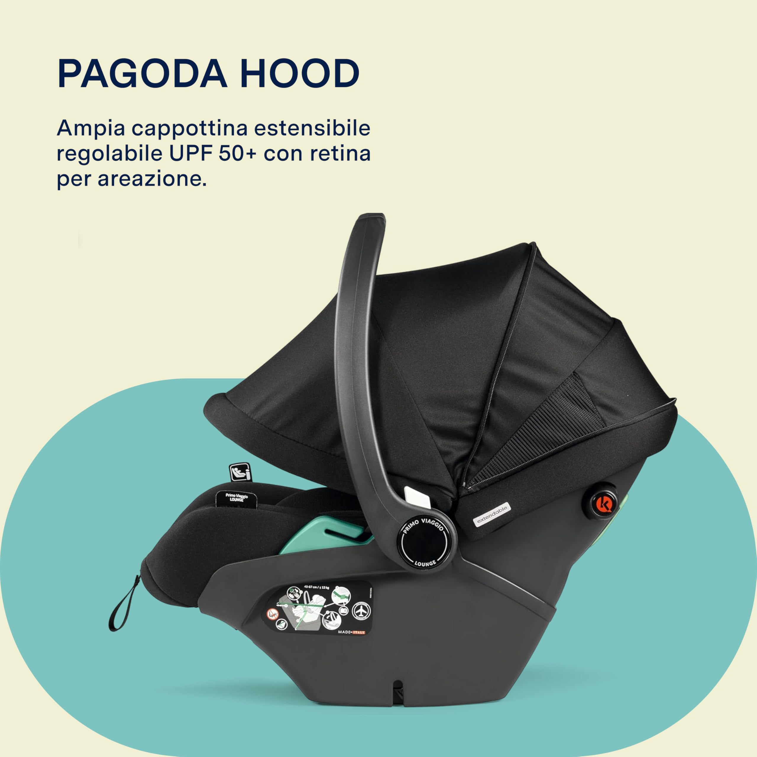 peg-perego-primo-viaggio-lounge-seggiolino-auto-neonato-reclinabile-isofix-onyx image 8