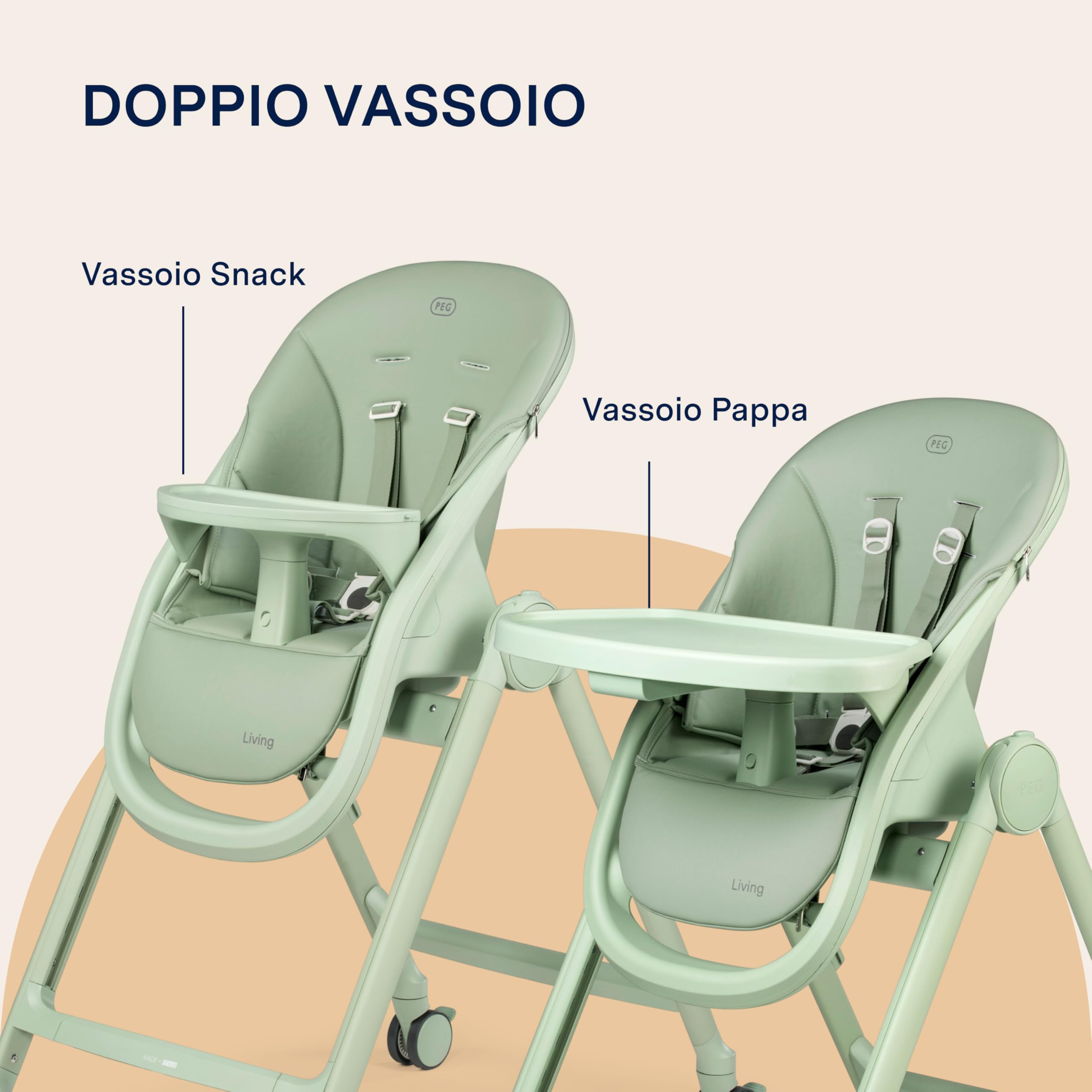peg-perego-living-seggiolone-pappa-sdraietta-0-3-anni-0-15-kg-sage image 8