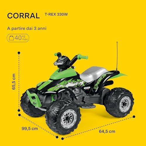 peg-perego-corral-t-rex-330w-quad-elettrico-12v-bambini-3-anni image 7