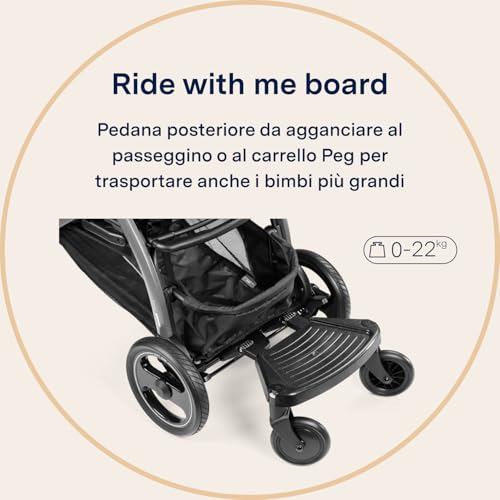 peg-perego-ride-with-me-board-pedana-posteriore-per-secondo-bambino-22-kg image 6