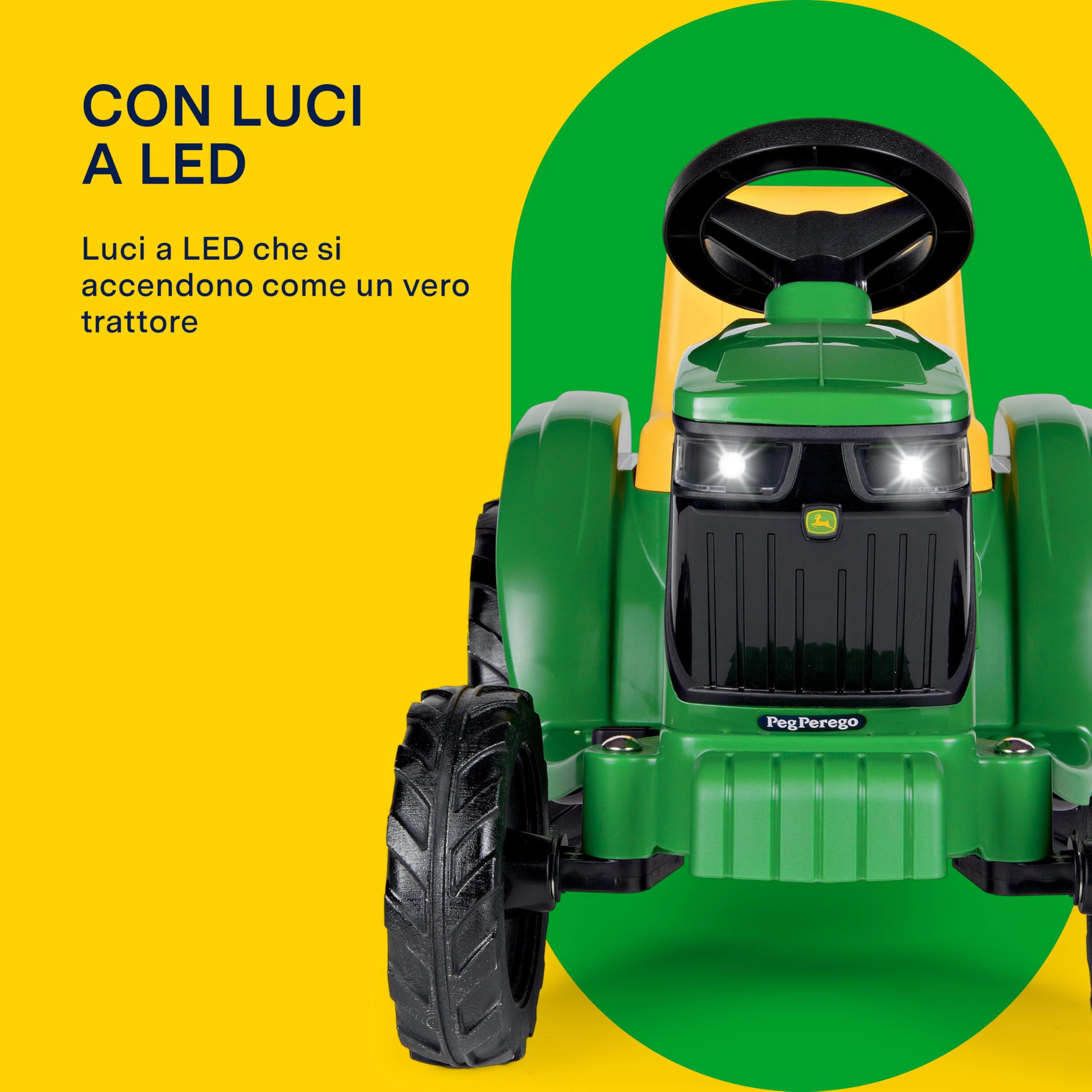 peg-perego-john-deere-mini-tractor-trattore-elettrico-6v-cavalcabile-da-1-anno image 4