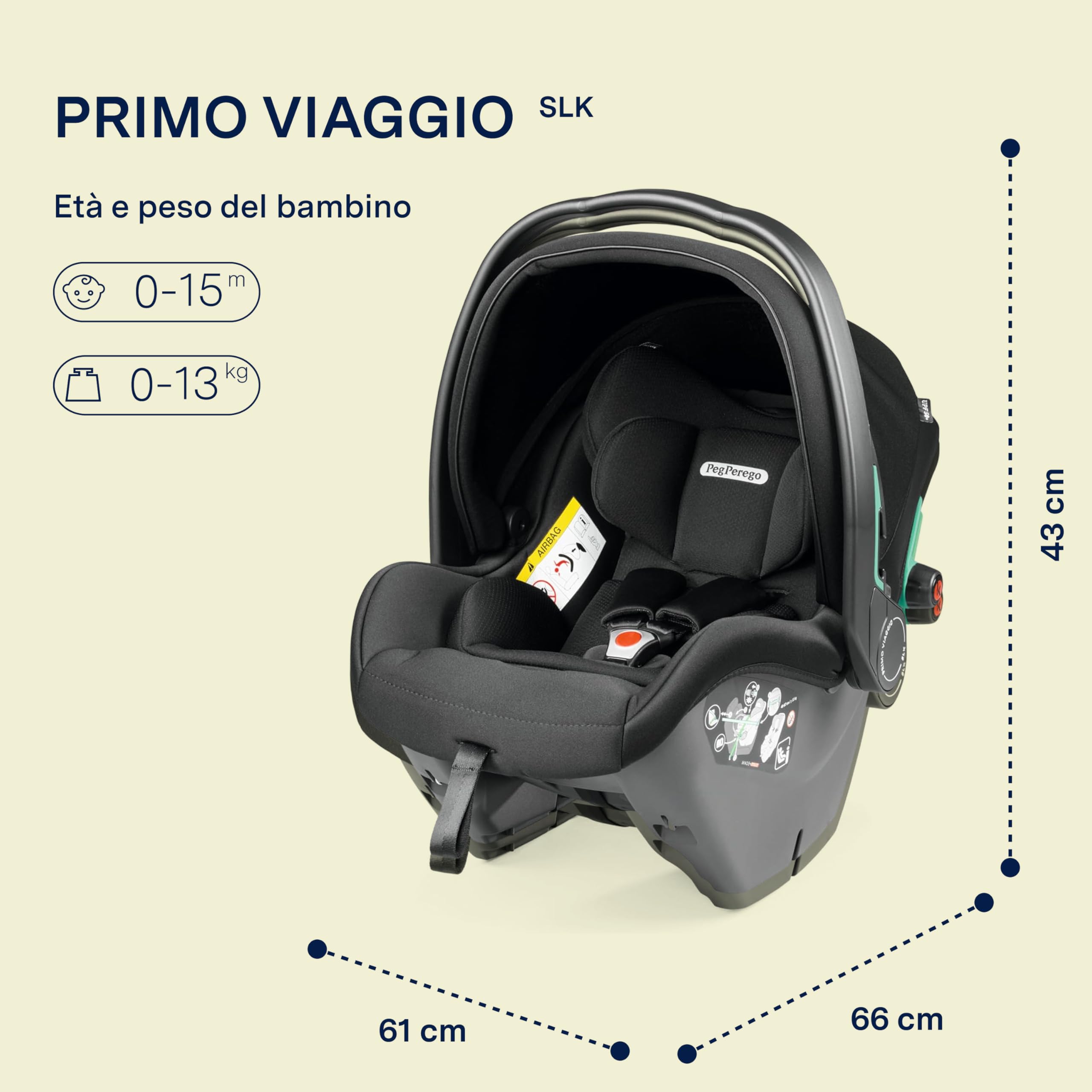 peg-perego-primo-viaggio-slk-seggiolino-auto-neonato-i-size-40-87-cm-onyx image 2