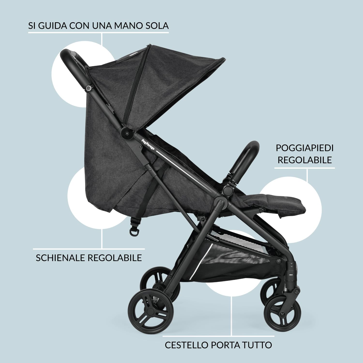 peg-perego-selfie-passeggino-leggero-0-4-anni-ardesia-con-capottina-upf-50 image 5