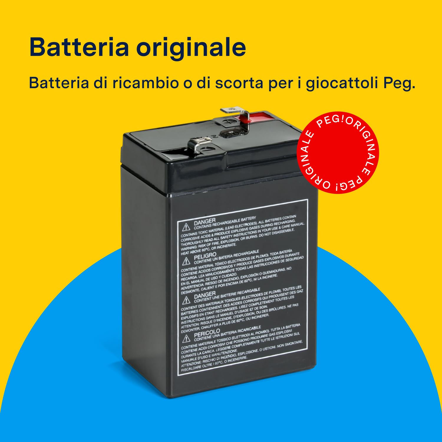 peg-perego-batteria-al-piombo-6v-4-5ah-ricambio-originale-veicoli-elettrici image 4