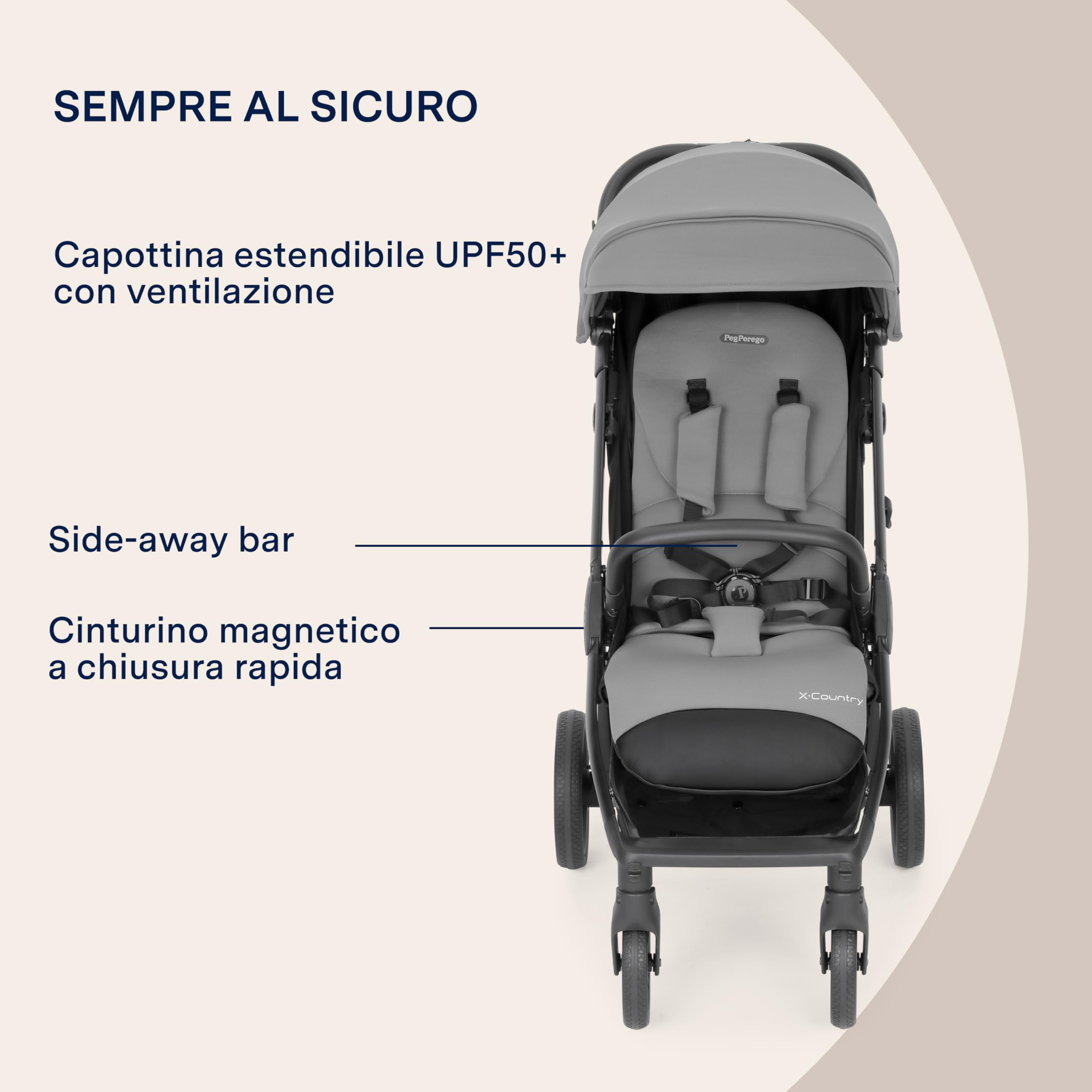 peg-perego-x-country-passeggino-fuoristrada-leggero-0-22-kg-con-parapioggia-merc image 7