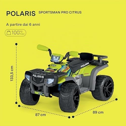 peg-perego-polaris-sportsman-pro-citrus-quad-elettrico-24v-2-posti image 3