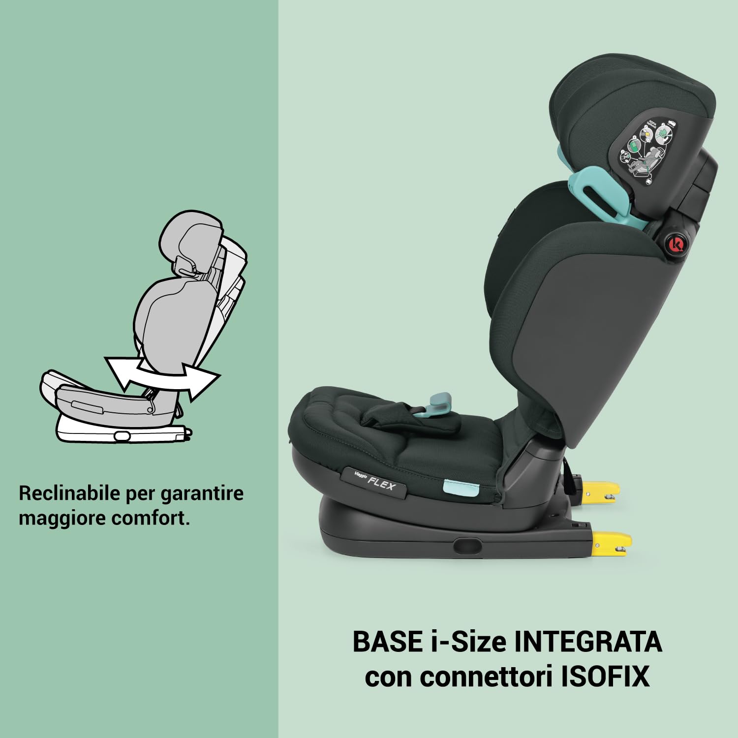 peg-perego-viaggio-flex-seggiolino-auto-isofix-100-150-cm-metal image 6