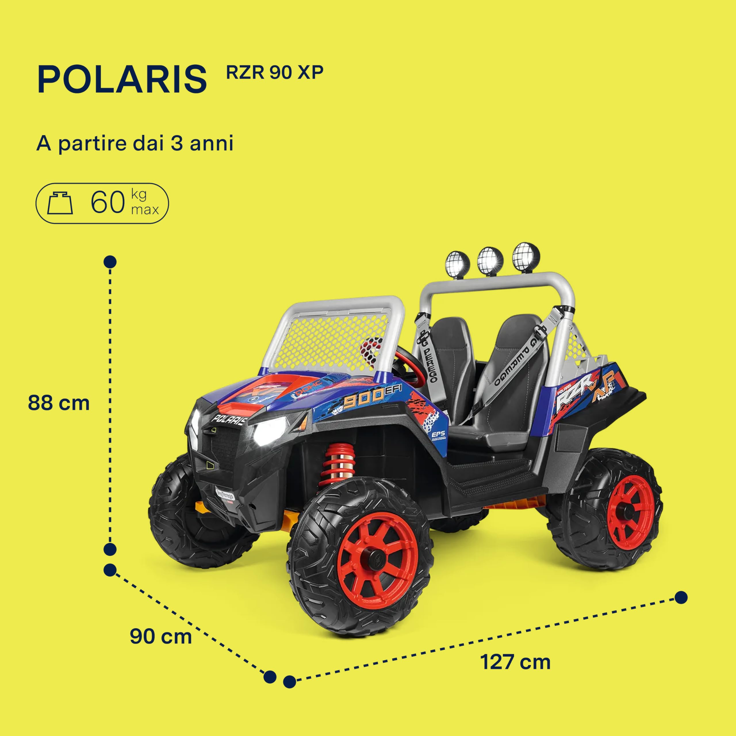 peg-perego-polaris-ranger-rzr-900-xp-24v-fuoristrada-elettrico-cavalcabile-per-b image 2