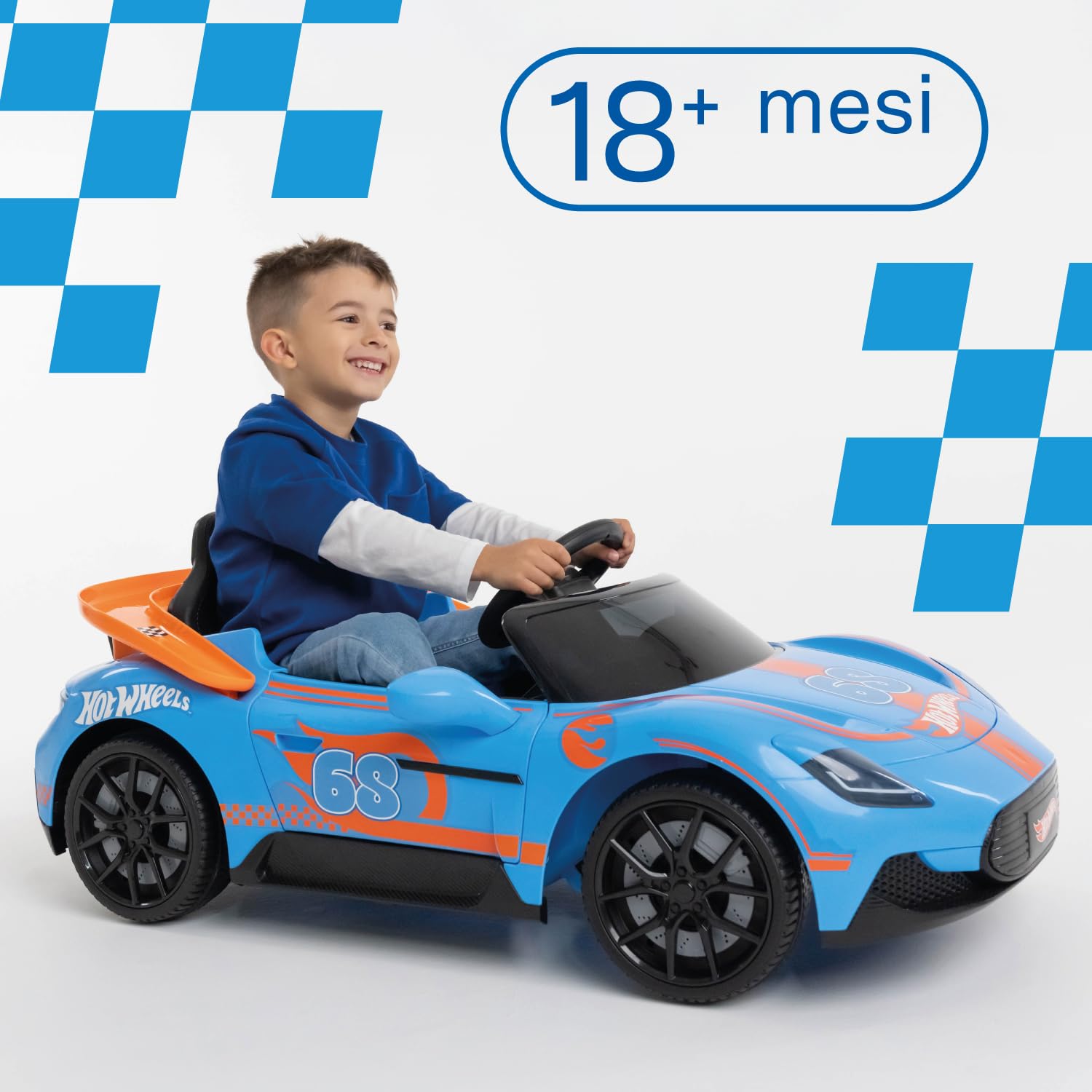 peg-perego-hot-wheels-rc-12v-auto-elettrica-cavalcabile-con-telecomando-18m image 4