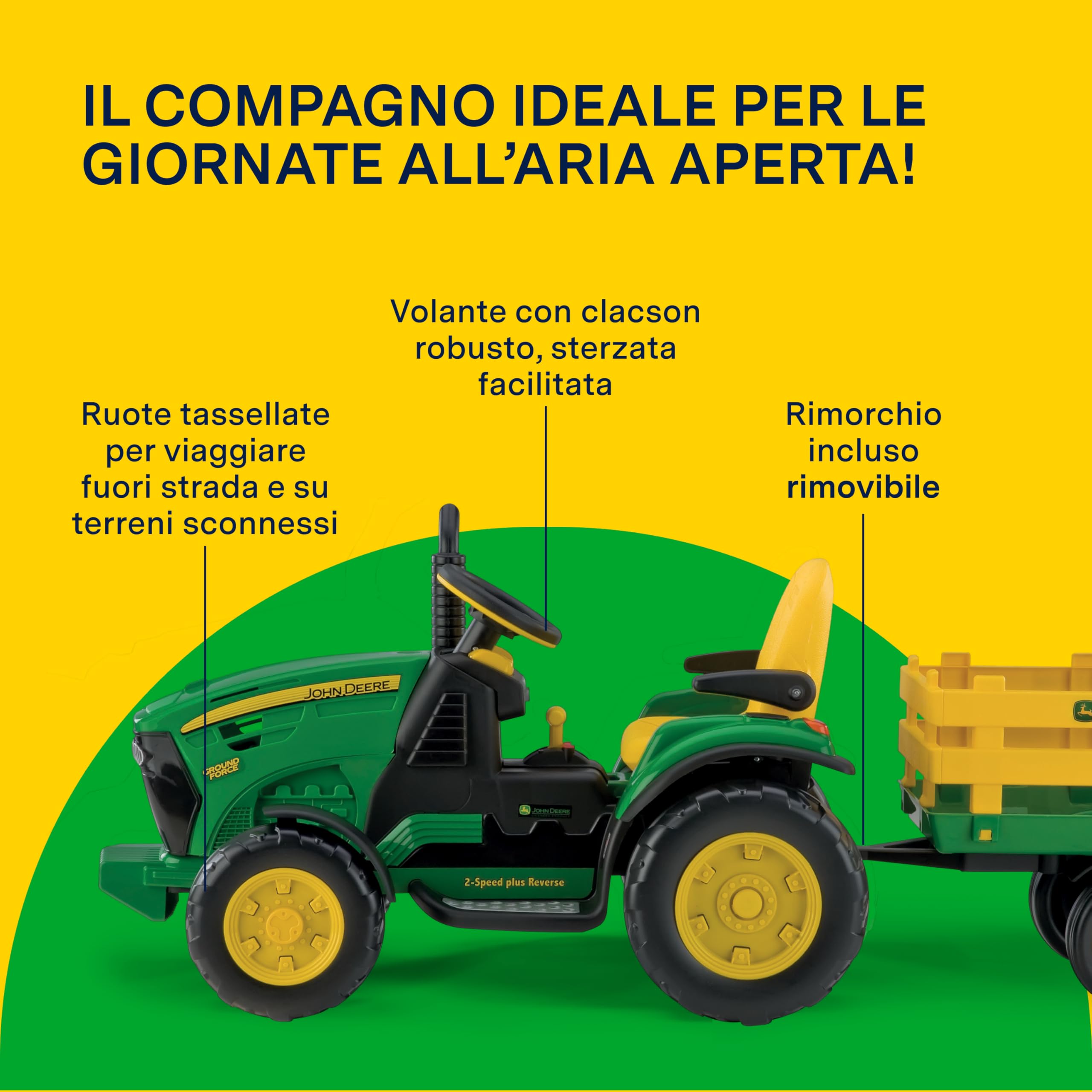peg-perego-john-deere-ground-force-trattore-elettrico-12v-con-rimorchio-e-radio- image 4